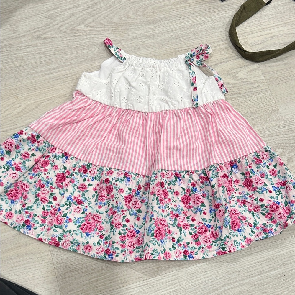 Bonnie Baby Pink and White Floral Dress